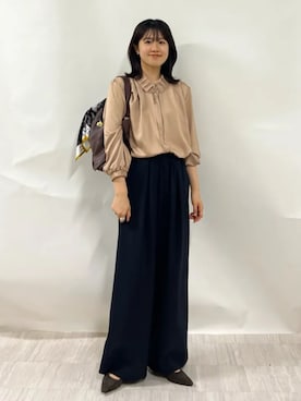 齊藤さん(レディース・158cm)の秋コーディネート
