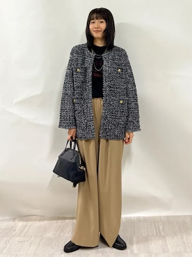 齊藤さん(レディース・158cm)の秋コーディネート