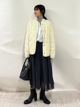 「SHIPS（シップス）のアイテム」を使った、齊藤さん（レディース・158cm）の秋コーディネート