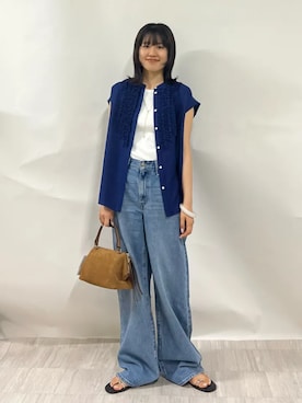 「LORISTELLA（ロリステッラ）のアイテム」を使った、齊藤さん（レディース・158cm）の夏コーディネート