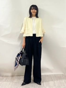 「SHIPS（シップス）のアイテム」を使った、齊藤さん（レディース・158cm）の夏コーディネート