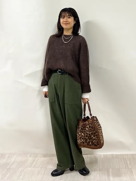 「SHIPS（シップス）のアイテム」を使った、齊藤さん（レディース・158cm）の秋コーディネート