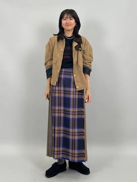 「アイテム（その他アウター）」を使った、齊藤さん（レディース・158cm）の秋コーディネート