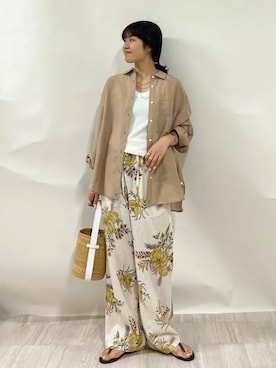 「SHIPS（シップス）のアイテム」を使った、齊藤さん（レディース・158cm）の夏コーディネート