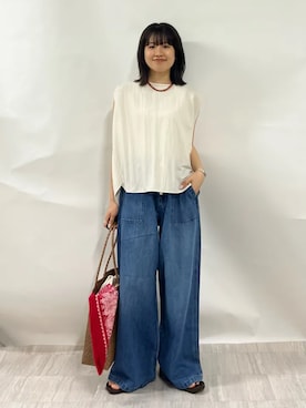 齊藤さん(レディース・158cm)の夏コーディネート