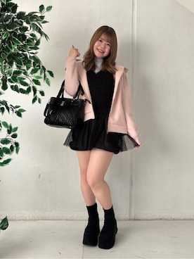 「ITS'DEMO（イッツデモ）のアイテム」を使った、miさん（レディース・158cm）の冬コーディネート