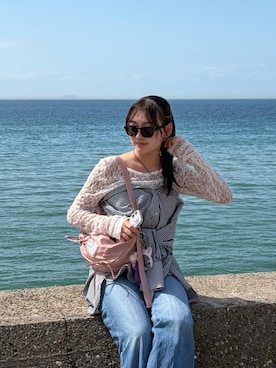 「H&M（エイチ・アンド・エム）のアイテム（パンツ）」を使った、mana さん（レディース・160cm）の春コーディネート