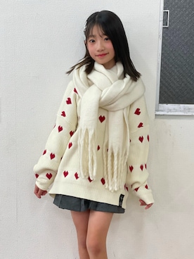 「アイテム（ニット/セーター）」を使った、そらさん（キッズ・142cm）の秋コーディネート