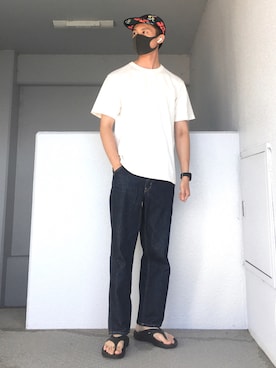 「SHIPS any（シップス エニィ）のアイテム（帽子）」を使った、Aさん（メンズ・175cm）の夏コーディネート