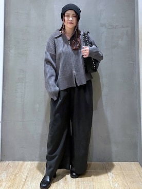 「アイテム（ニットキャップ/ビーニー）」を使った、mrt601lepsimさん（レディース・155cm・40代）の冬コーディネート