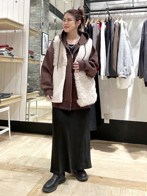 ストレッチサテンスカート　497324