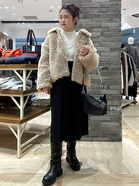 「アイテム（ブルゾン）」を使った、mrt601lepsimさん（レディース・155cm・40代）の冬コーディネート