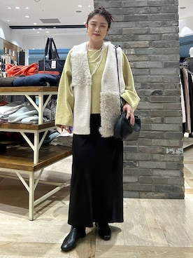 「アイテム（ベスト）」を使った、mrt601lepsimさん（レディース・155cm・40代）の冬コーディネート