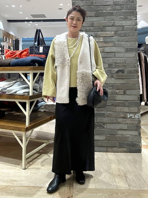 ストレッチサテンスカート　497324