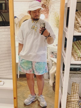 「アイテム（バンダナ/スカーフ）」を使った、KOIZUMI TAIKIさん（メンズ・174cm）の夏コーディネート