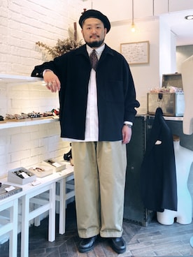 「Handmade（ハンドメイド）のアイテム（財布/小物）」を使った、KOIZUMI TAIKIさん（メンズ・174cm）の秋コーディネート