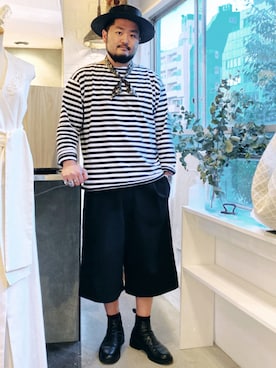 「アイテム（バンダナ/スカーフ）」を使った、KOIZUMI TAIKIさん（メンズ・174cm）の夏コーディネート