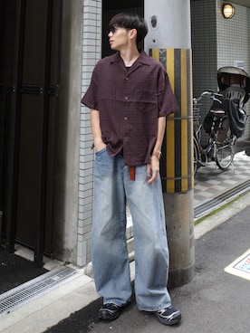 「Llife（ライフ）のアイテム」を使った、Ryoさん（メンズ・172cm）の春コーディネート