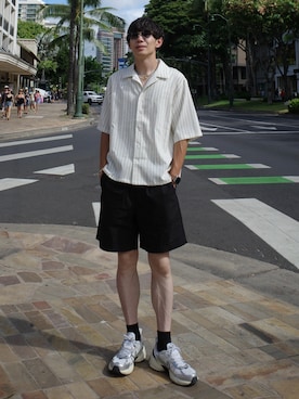「アイテム（レッグウェア）」を使った、Ryoさん（メンズ・172cm）の夏コーディネート