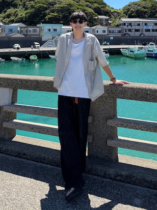 「WYM LIDNM(ウィム バイ リドム)のCLASSIC PLAID BOX H/S SHIRT(シャツ/ブラウス)」を使った、Ryoさん(メンズ・172cm)の秋コーディネート