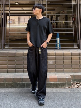 「SALOMON（サロモン）のアイテム」を使った、Ryoさん（メンズ・172cm）の夏コーディネート