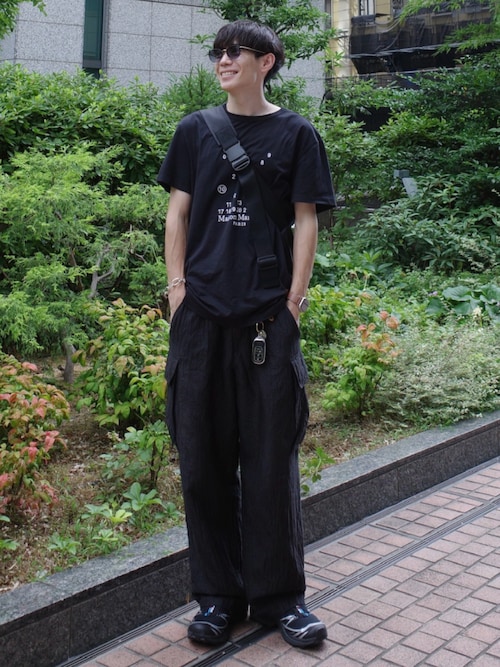 「SALOMON(サロモン)のSALOMON/サロモン/XT-6 GTX L47450600/ BLACK/BLACK/FTW SILVER(スニーカー)」を使った、Ryoさん(メンズ・172cm)の夏コーディネート