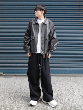 「アイテム（ブルゾン）」を使った、Ryoさん（メンズ・172cm）の秋コーディネート