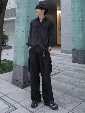 「LIDNM（リドム）のアイテム」を使った、Ryoさん（メンズ・172cm）の夏コーディネート