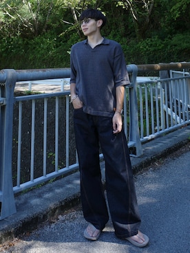 「ニットコーデ」｜Ryoさん（メンズ・172cm）の秋コーディネート
