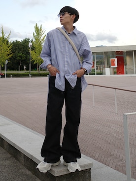 「アイテム（ハンドバッグ）」を使った、Ryoさん（メンズ・172cm）の秋コーディネート