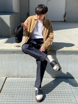 「CLANE（クラネ）のアイテム（キャップ）」を使った、Ryoさん（メンズ・172cm）の秋コーディネート