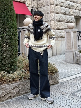 「BATONER（バトナー）のアイテム」を使った、Ryoさん（メンズ・172cm）の冬コーディネート