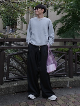 「アイテム（スラックス）」を使った、Ryoさん（メンズ・172cm・30代）の秋コーディネート