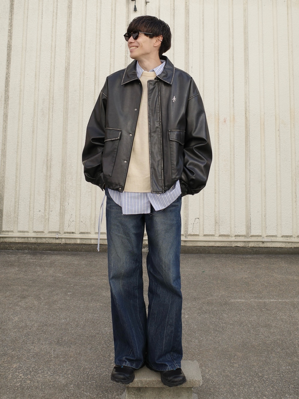 ajouter flowシンセティックレザージャケットかやゆー着用 【公式通販】