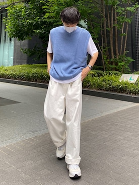 「MONKEY TIME（モンキータイム）のアイテム（パンツ）」を使った、Ryoさん（メンズ・172cm）の夏コーディネート