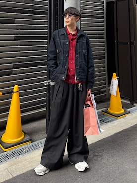 「アイテム（ジャケット/アウター、ブルー系）」を使った、Ryoさん（メンズ・172cm）の冬コーディネート