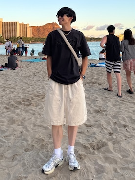 「アイテム（レッグウェア）」を使った、Ryoさん（メンズ・172cm）の夏コーディネート