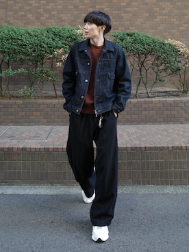 「アイテム（デニムジャケット）」を使った、Ryoさん（メンズ・172cm）の秋コーディネート