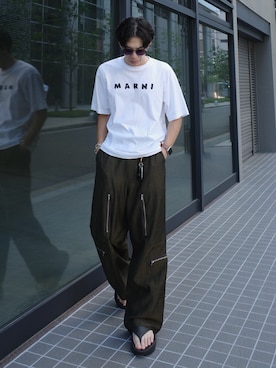 「OOFOS(ウーフォス)のアイテム」を使った、Ryoさん(メンズ・172cm)の夏コーディネート
