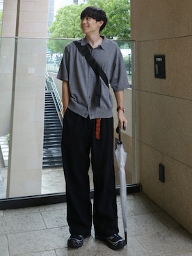 「HARE（ハレ）のアイテム（アクセサリー）」を使った、Ryoさん（メンズ・172cm）の春コーディネート