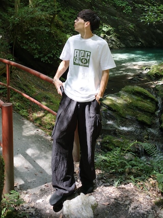 「A.P.C.（アーペーセー）のT-SHIRT PLATINE（Tシャツ/カットソー）」を使った、Ryoさん（メンズ・172cm）の秋コーディネート