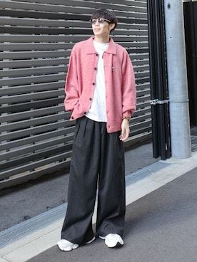 「アイテム（スラックス）」を使った、Ryoさん（メンズ・172cm）の秋コーディネート