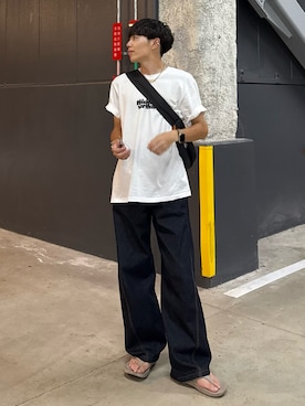 「アイテム（サンダル）」を使った、Ryoさん（メンズ・172cm・20代）の秋コーディネート