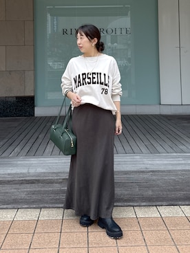 「RIVE DROITE（リヴドロワ）のアイテム（ショルダーバッグ）」を使った、RDsayaさん（骨格ストレート・レディース・154cm）の秋コーディネート