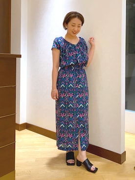 「RIVEDROITE」｜「アイテム（ワンピース/ドレス）」を使った、RDsayaさん（レディース・154cm）の春コーディネート