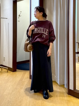 「アイテム（スウェット）」を使った、RDsayaさん（レディース・154cm・30代）の秋コーディネート
