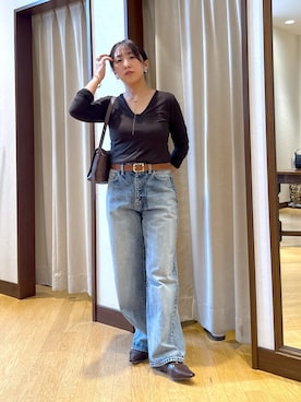 「アイテム（ベルト）」を使った、RDsayaさん（レディース・154cm・30代）の夏コーディネート
