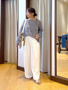 「アイテム（ニット/セーター）」を使った、RDsayaさん（レディース・154cm・30代）の夏コーディネート