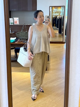 「アイテム（バングル/リストバンド）」を使った、RDsayaさん（レディース・154cm）の夏コーディネート