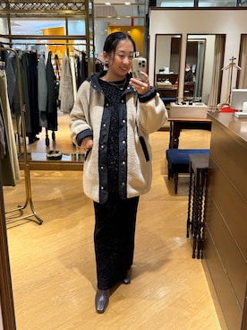 「アイテム（チョーカー）」を使った、RDsayaさん（レディース・154cm）の秋コーディネート